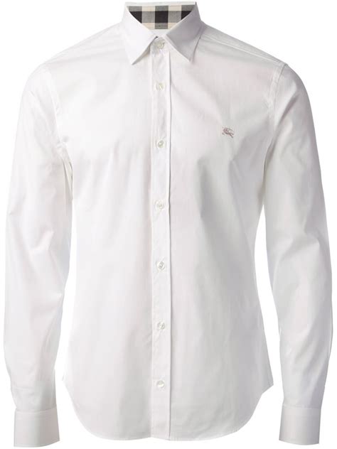 burberry shirt mens white|burberry men's shirts on sale.